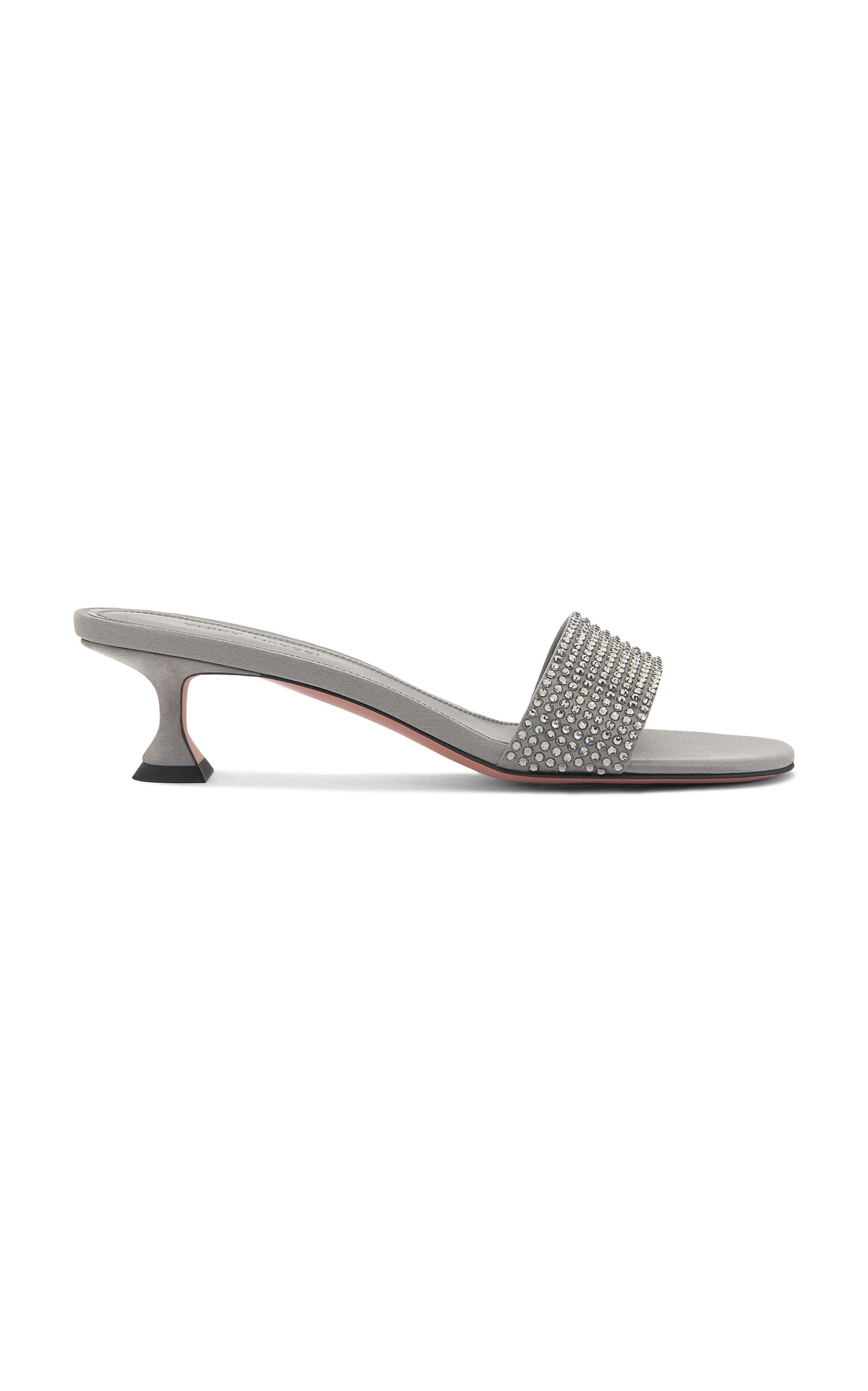 Amina Muaddi Amina Muaddi Andreea Crystal Satin Slipper Mules