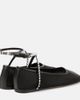 Amina Muaddi Amina Muaddi Ane crystal-embellished mesh flats - 3