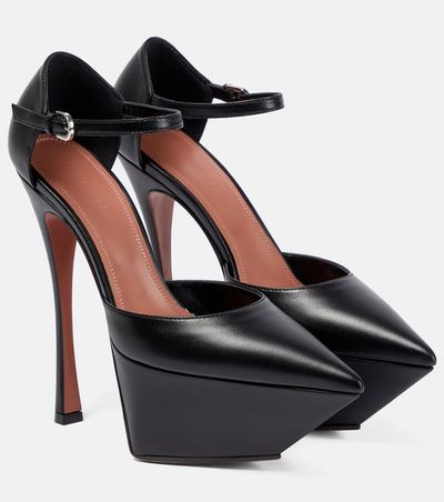 Amina Muaddi Amina Muaddi Angelica leather platform pumps