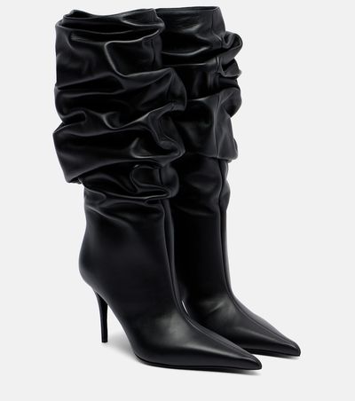 Amina Muaddi Amina Muaddi Anok 90 leather mid-calf boots