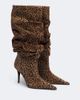 Amina Muaddi Amina Muaddi Anok leopard-print suede knee-high boots - 1