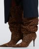 Amina Muaddi Amina Muaddi Anok leopard-print suede knee-high boots - 2