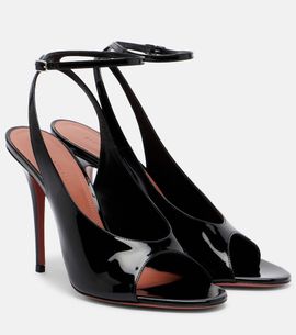 Amina Muaddi Amina Muaddi Anok patent leather slingback sandals