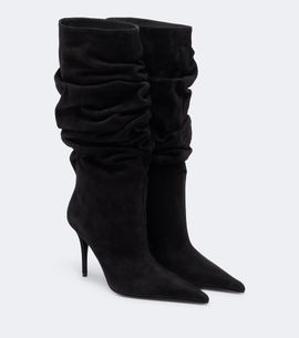 Amina Muaddi Amina Muaddi Anok suede mid-calf boots