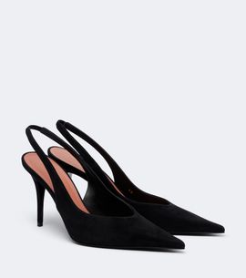 Amina Muaddi Amina Muaddi Anok suede slingback pumps