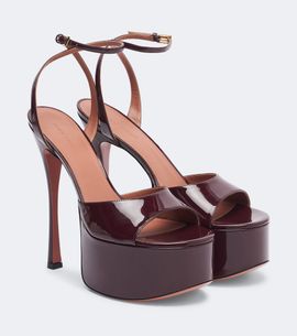Amina Muaddi Amina Muaddi Aya patent leather platform sandals