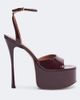 Amina Muaddi Amina Muaddi Aya patent leather platform sandals - 6