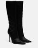 Amina Muaddi Amina Muaddi Barbara satin knee-high boots - 1