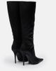 Amina Muaddi Amina Muaddi Barbara satin knee-high boots - 3