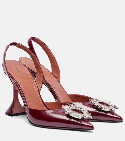 Amina Muaddi Amina Muaddi Begum 95 patent leather slingback pumps