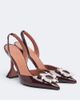 Amina Muaddi Amina Muaddi Begum patent leather slingback pumps - 1