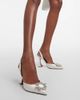 Amina Muaddi Amina Muaddi Begum satin slingback pumps - 4