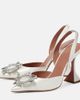 Amina Muaddi Amina Muaddi Begum satin slingback pumps - 5