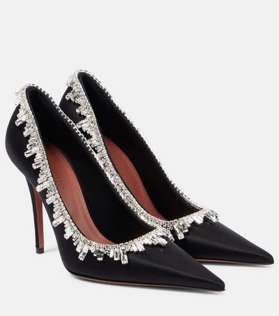 Amina Muaddi Amina Muaddi Begumissima 105 embellished satin pumps