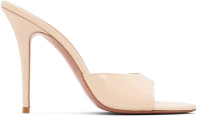 Amina Muaddi Amina Muaddi Beige Elodie Slipper 105 Heeled Sandals