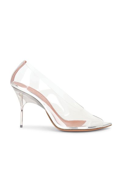 AMINA MUADDI AMINA MUADDI Bianca 95 Glass Peep Toe Pump