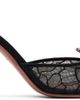 Amina Muaddi Amina Muaddi Black Rosie Lace Slipper 95 Heeled Sandals - 1