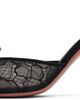 Amina Muaddi Amina Muaddi Black Rosie Lace Slipper 95 Heeled Sandals - 3