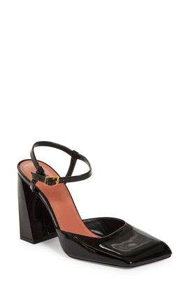 Amina Muaddi Amina Muaddi Block Heel Ankle Strap Sandal