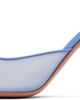 Amina Muaddi Amina Muaddi Blue Alexa Mesh Slipper 95 Heeled Sandals - 3