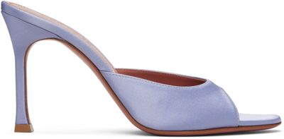 Amina Muaddi Amina Muaddi Blue Alexa Slipper 95 Heeled Sandals