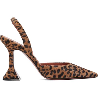 Amina Muaddi Amina Muaddi Brown & Black Holli 95 Sling Heels