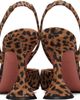Amina Muaddi Amina Muaddi Brown & Black Holli 95 Sling Heels - 2