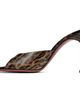 Amina Muaddi Amina Muaddi Brown Alexa 95 Snakeskin Heeled Sandals - 3
