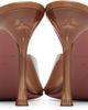 Amina Muaddi Amina Muaddi Brown Alexa Glass Slipper 95 Heeled Sandals - 2