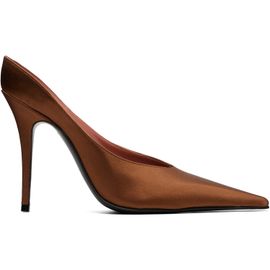 Amina Muaddi Amina Muaddi Brown Anok 105 Mule Heels