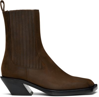 Amina Muaddi Amina Muaddi Brown Chiara Chelsea Boots