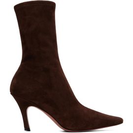 Amina Muaddi Amina Muaddi Brown Jamie Stretch 80 Boots