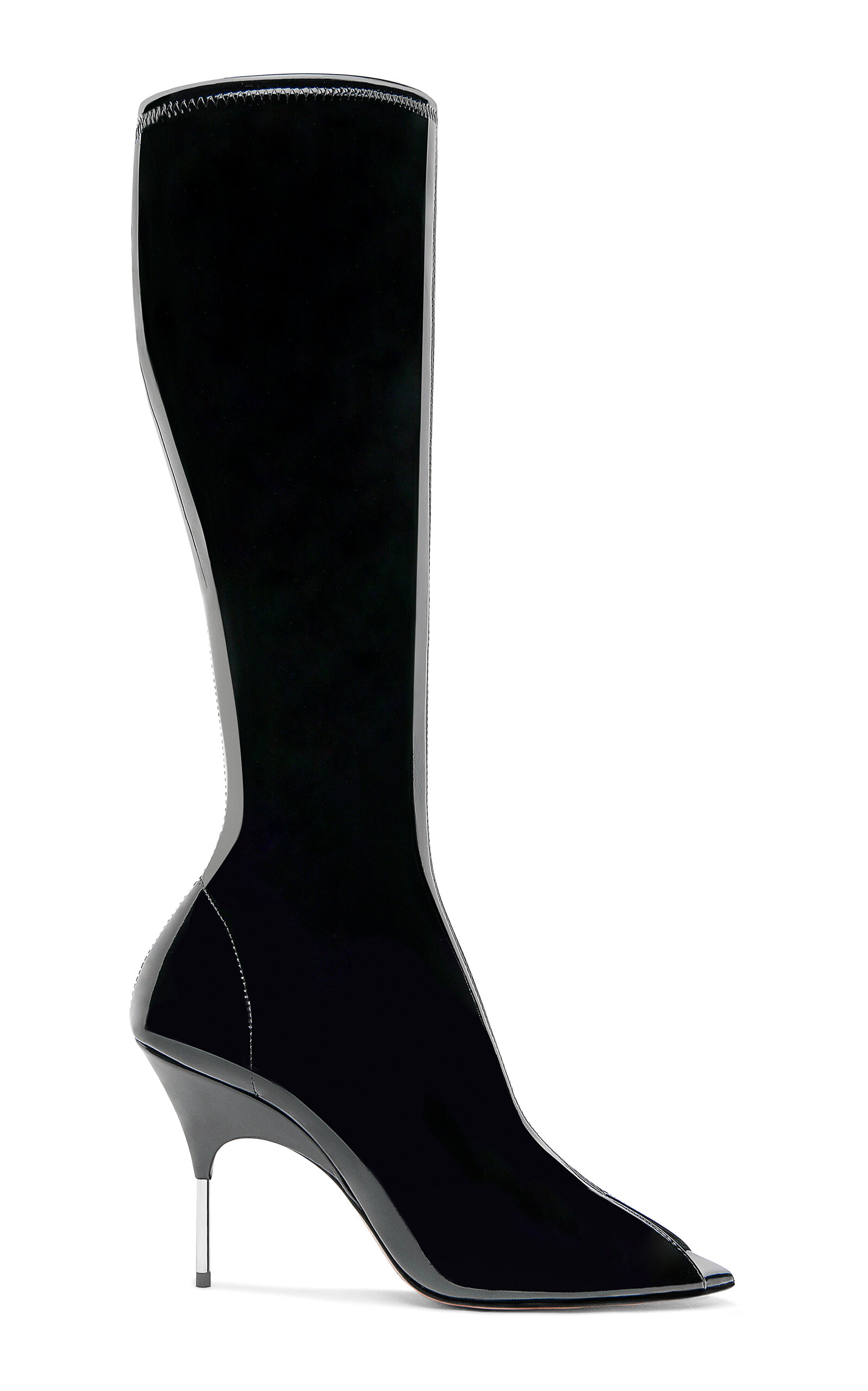 Amina Muaddi Amina Muaddi Bruna Latex Knee Boots Black IT 36