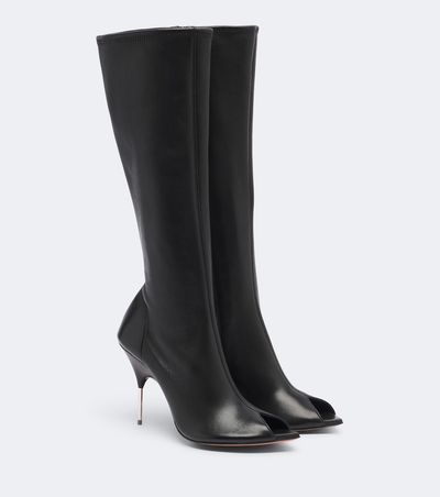 Amina Muaddi Amina Muaddi Bruna leather knee-high boots