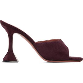 Amina Muaddi Amina Muaddi Burgundy Lupita Slipper 95 Heeled Sandals
