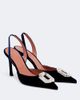 Amina Muaddi Amina Muaddi Camelia crystal-embellished slingback pumps - 1