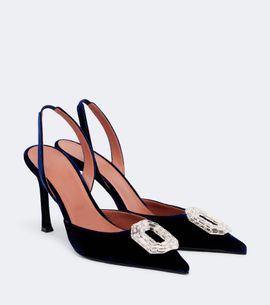 Amina Muaddi Amina Muaddi Camelia crystal-embellished slingback pumps