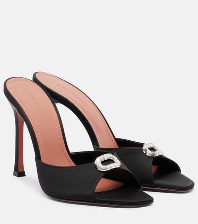 Amina Muaddi Amina Muaddi Camelia embellished satin mules