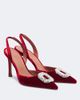 Amina Muaddi Amina Muaddi Camelia embellished velvet slingback pumps - 1
