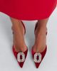 Amina Muaddi Amina Muaddi Camelia embellished velvet slingback pumps - 3