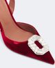 Amina Muaddi Amina Muaddi Camelia embellished velvet slingback pumps - 5