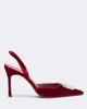 Amina Muaddi Amina Muaddi Camelia embellished velvet slingback pumps - 6