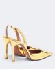 Amina Muaddi Amina Muaddi Camelia mirrored leather slingback pumps - 4