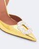 Amina Muaddi Amina Muaddi Camelia mirrored leather slingback pumps - 6