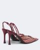 Amina Muaddi Amina Muaddi Camelia point d'Esprit slingback pumps - 4