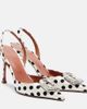 Amina Muaddi Amina Muaddi Camelia polka-dot satin slingback pumps - 1
