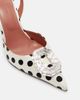 Amina Muaddi Amina Muaddi Camelia polka-dot satin slingback pumps - 6