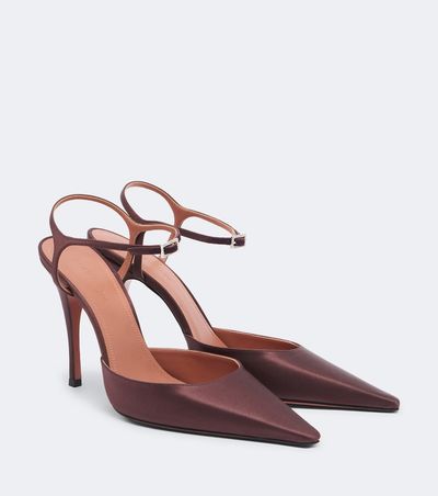 Amina Muaddi Amina Muaddi Carolyn satin slingback pumps