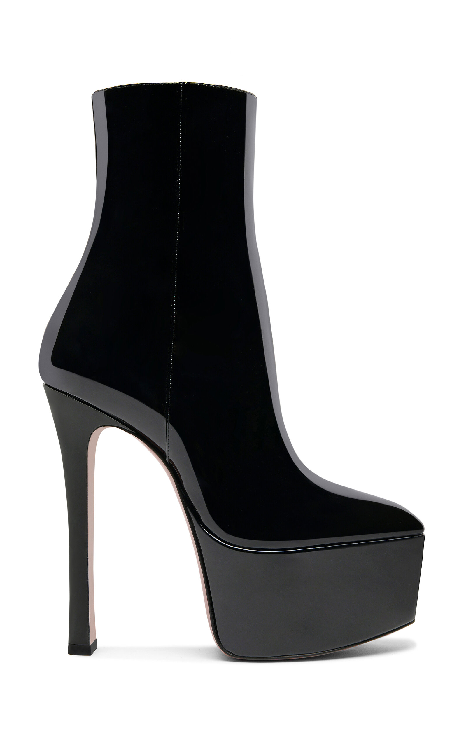 Amina Muaddi Amina Muaddi Cynthia Patent Leather Platform Booties