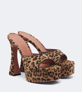 Amina Muaddi Amina Muaddi Dalida calf hair platform mules